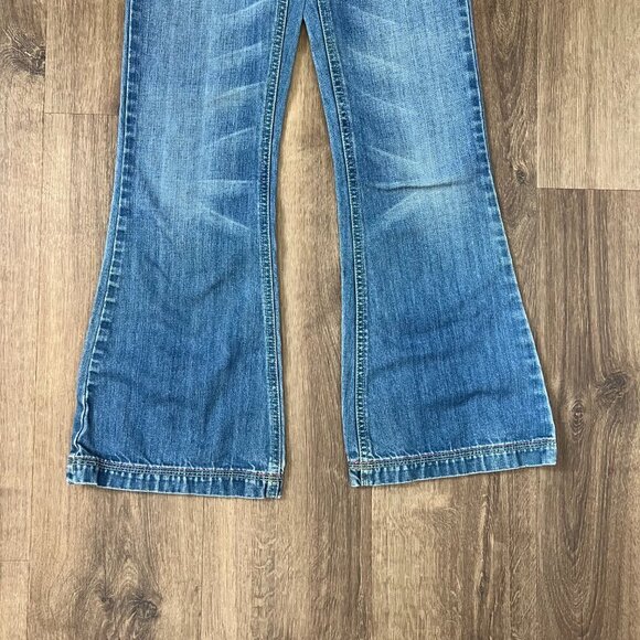 Mini Boden Flare Flap Button Pocket Jeans Sz 11Y - Picture 4 of 11